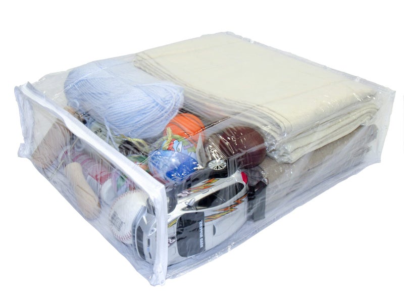 Fba Clear Vinyl Zippered Blanket Storage Bags 15x18x5 Inch set of 5 - Image 2